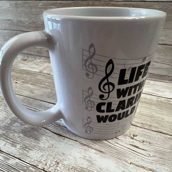 Life Without Clarinet Would Bb ThisWear Coffee Mug White Black Music Lover Gift - Picture 4 of 7